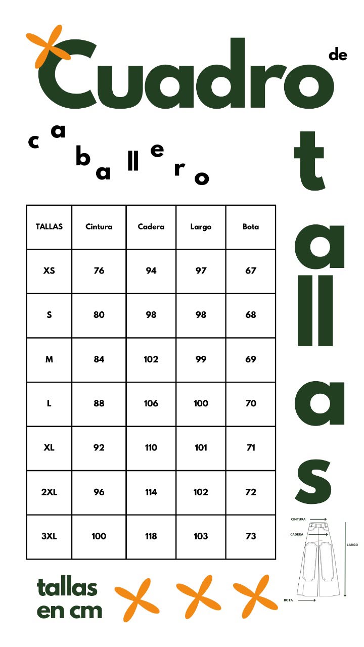 Guía de Tallas Caballero